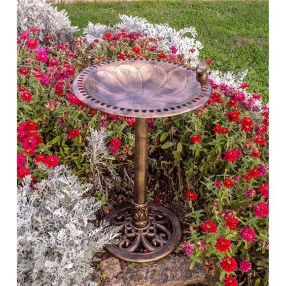 BACKYARD EXPRESSIONS PATIO · HOME · GARDEN 912449-WB Outdoor Garden Bird Bath- - Picture 3 of 4
